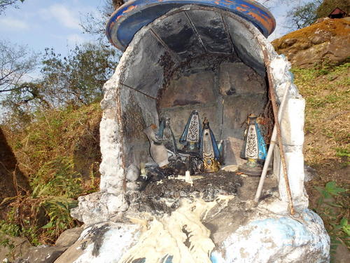 A roadside shrine.